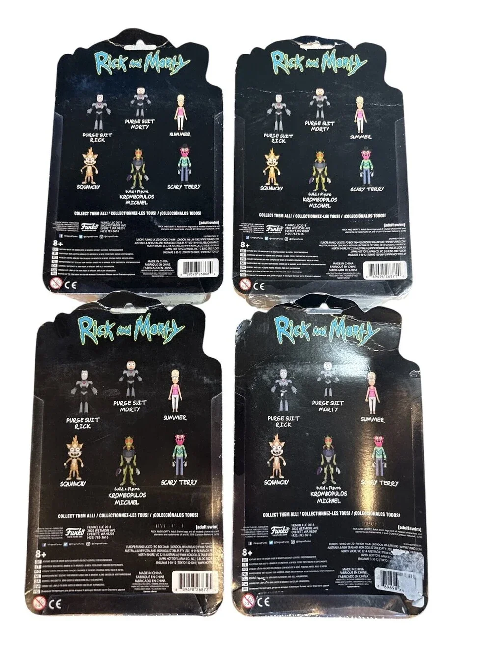Rick and Morty Action Figures Lot Squanchy Summer Purge Suit Morty Scary Terry